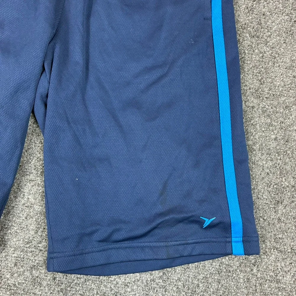 Old Navy Active Boys Navy Blue Mesh Athletic Shorts Side Stripe XL 14-16 Regular